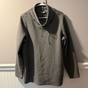 L.L. Bean SoftLight Quilted Top, Funnelneck Pullover XL